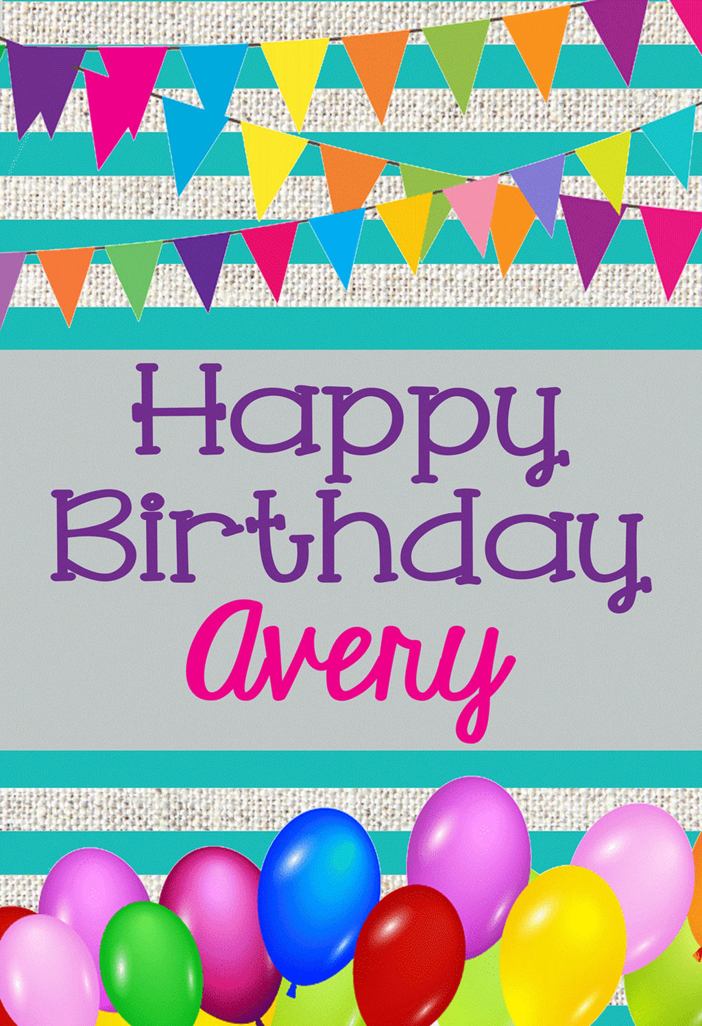 Personalized Happy Birthday Custom Garden Flag Girl Birthday Flag