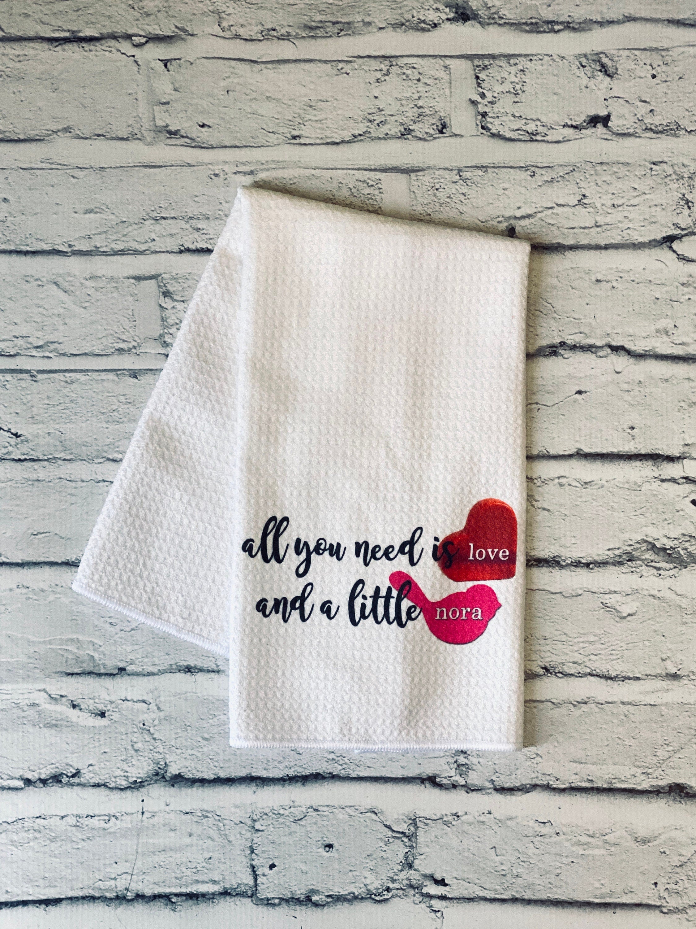 Nora Fleming Love Kitchen Towel