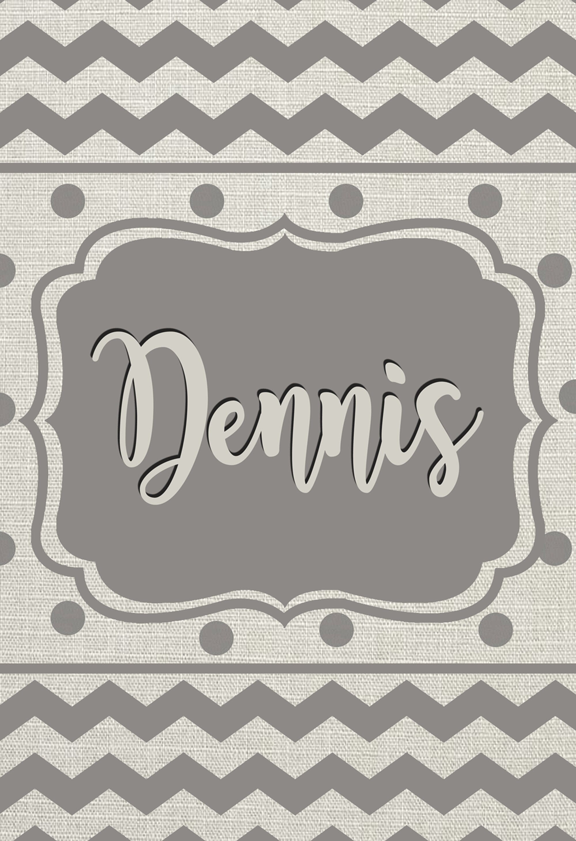 Personalized Custom Garden Flag Gray Chevron & Polka Dot Welcome Flag