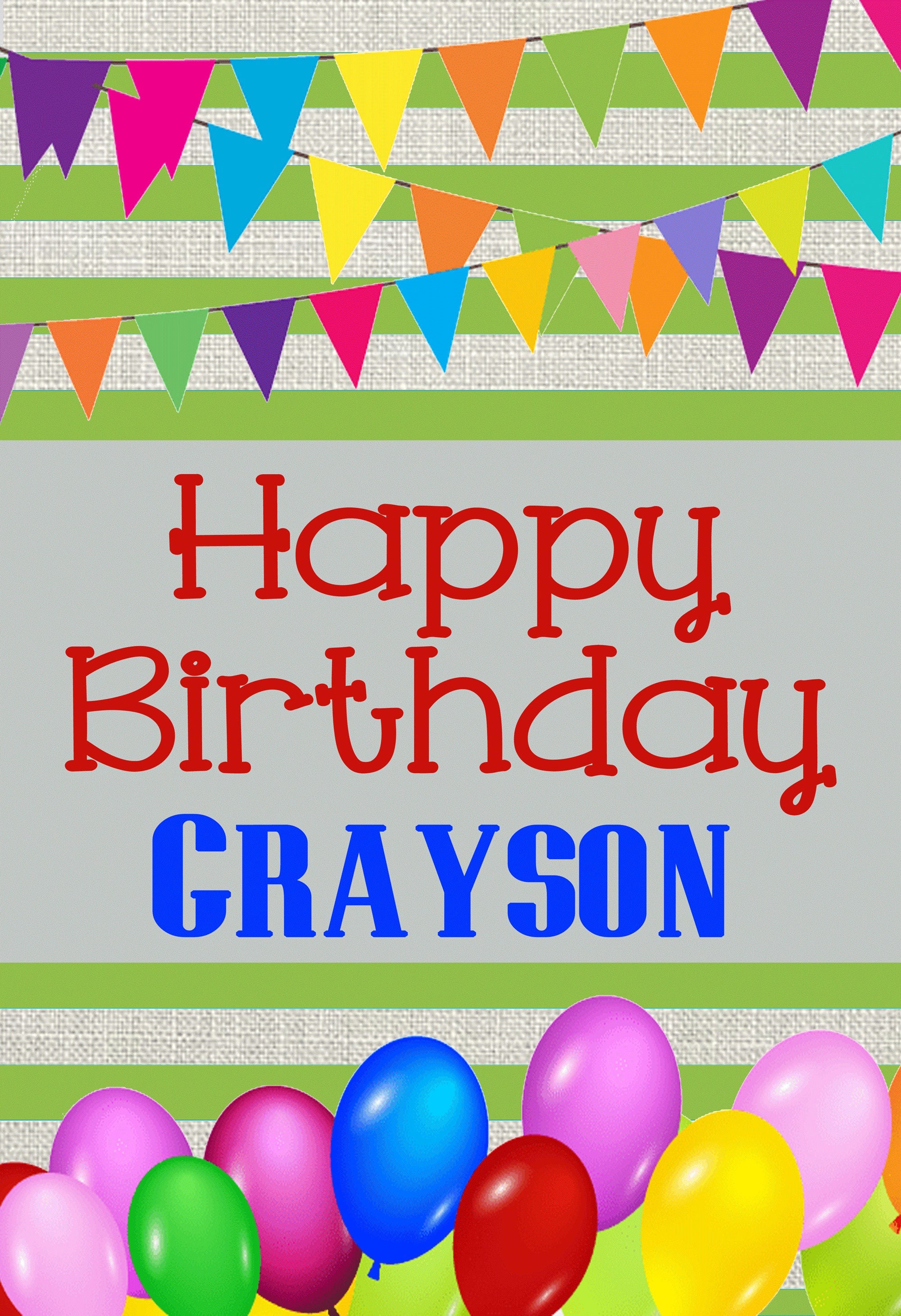 Personalized Happy Birthday Custom Garden Flag Boy Birthday Flag