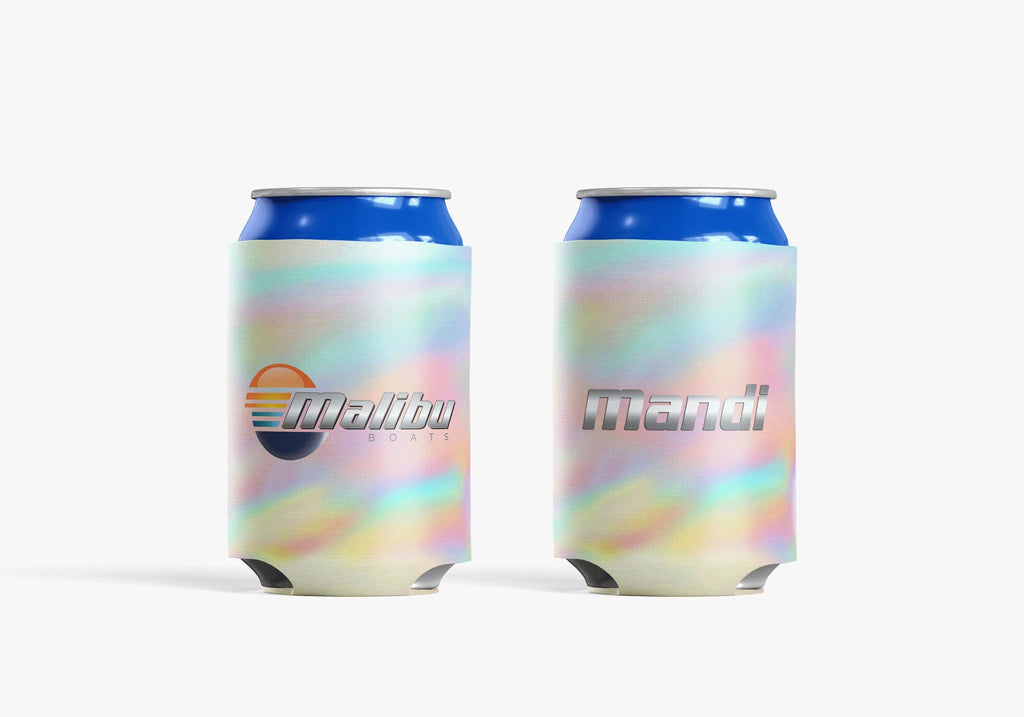 Boat Blur Tie Dye Can Cooler Personalized Can Cooler Sleeve