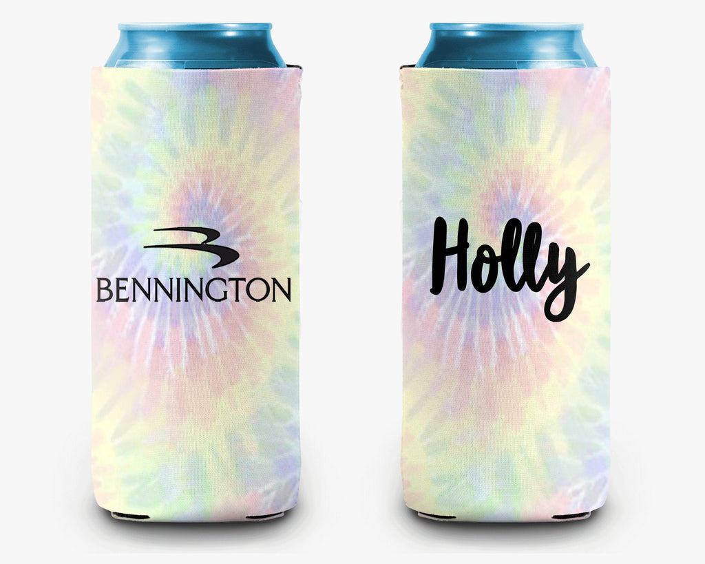 Boat Name Tie Dye Swirl Can Cooler Personalized Can Cooler Sleeve