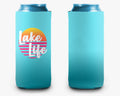 Lake Life Sunset Can Cooler Aqua Ombre Personalized Can Cooler Sleeve