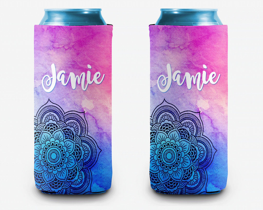 Mandala Galaxy Batik Can Cooler Personalized Can Cooler Sleeve