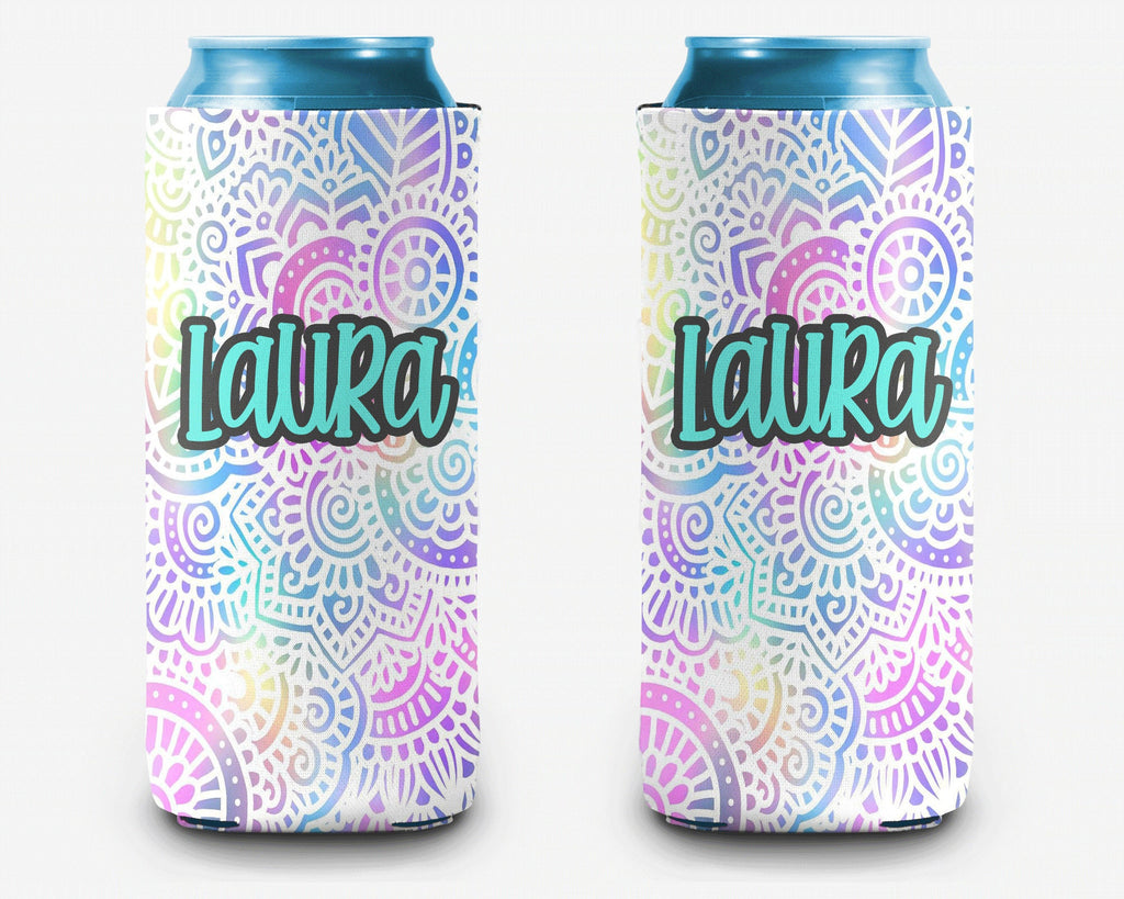 Mandala Tie Dye Can Cooler Personalized Can Cooler Sleeve
