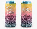 Good Vibes Only Mandala Can Cooler Personalized Can Cooler Sleeve