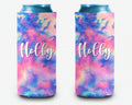 Tie Dye Marble Can Cooler Personalized Can Cooler Sleeve