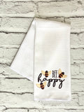 Nora Fleming Inspired Bee Happy Kitchen Towel