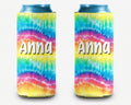Wave Neon Tie Dye Can Cooler Personalized Can Cooler Sleeve