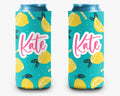Lemon Slices Summer Can Cooler Personalized Can Cooler Sleeve