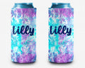 Purple Teal Space Tie Dye Can Cooler Personalized Can Cooler Sleeve
