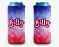 USA Tie Dye Can Cooler Red White Blue Stars & Stripes Personalized Can Cooler Slim and Regular Sleeve