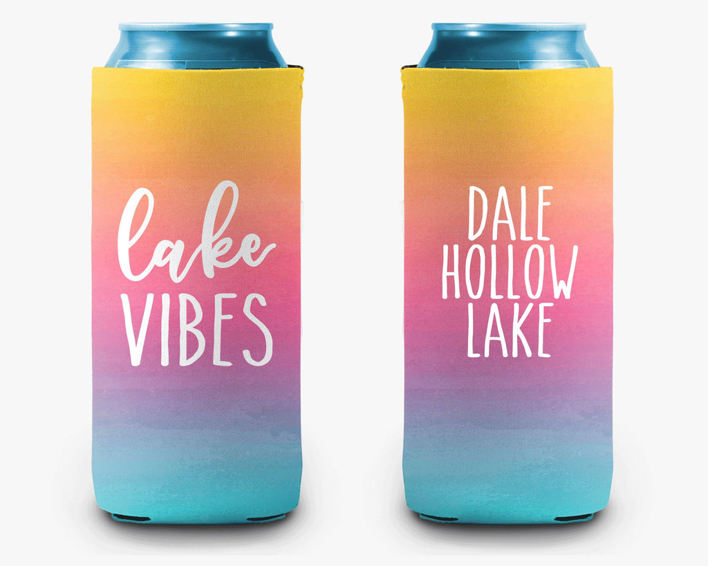 Lake Vibes Can Cooler Lake Life Personalized Can Cooler Sleeve