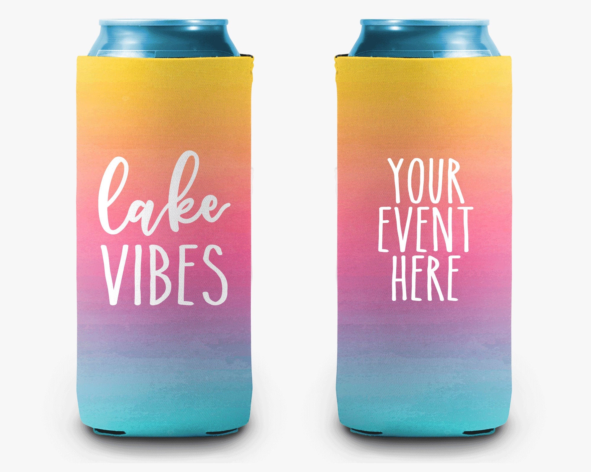 Lake Vibes Can Cooler Lake Life Personalized Can Cooler Sleeve