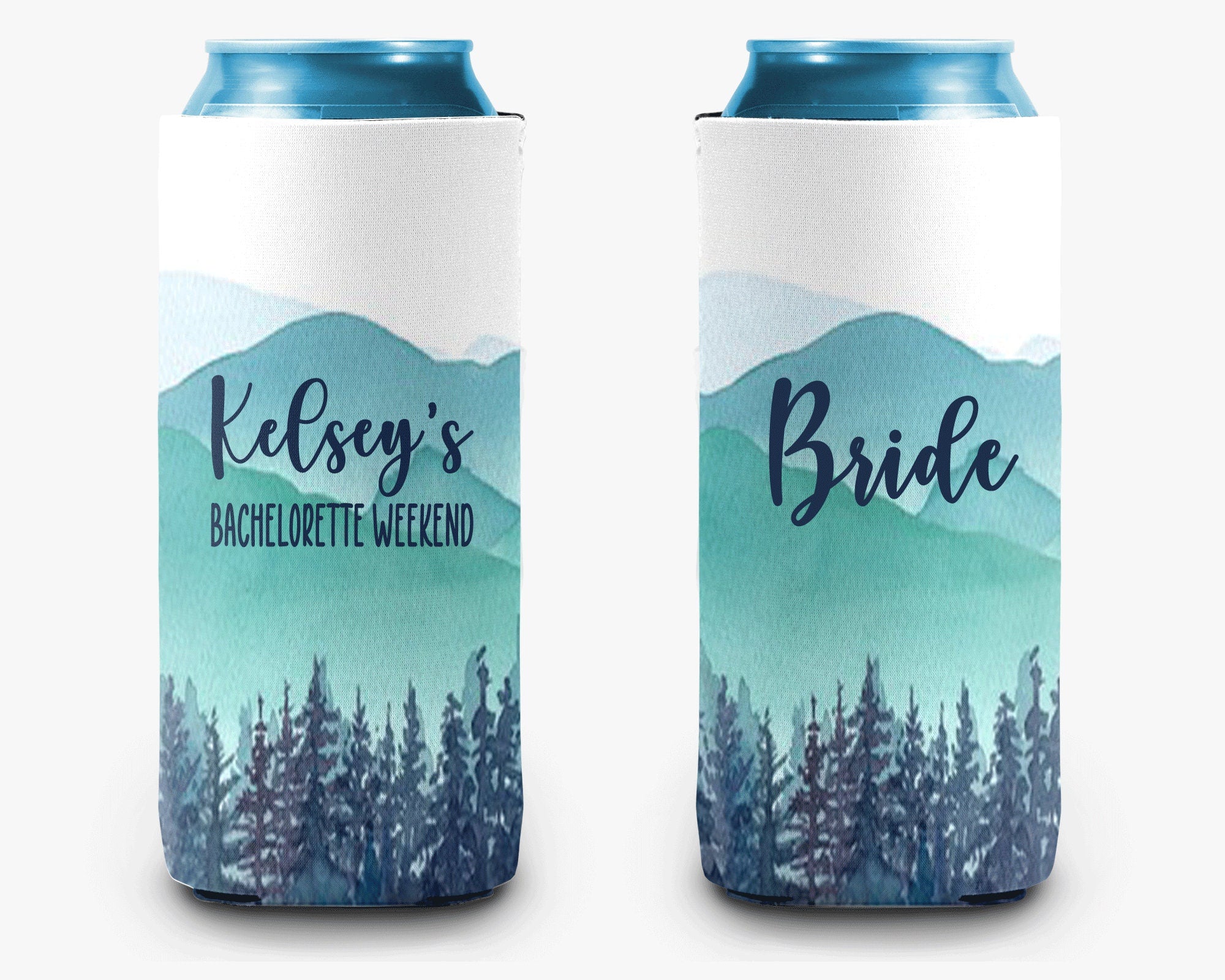 Mountain Bachelorette Party Trip Can Cooler Girls Trip Personalized Can Cooler Sleeve