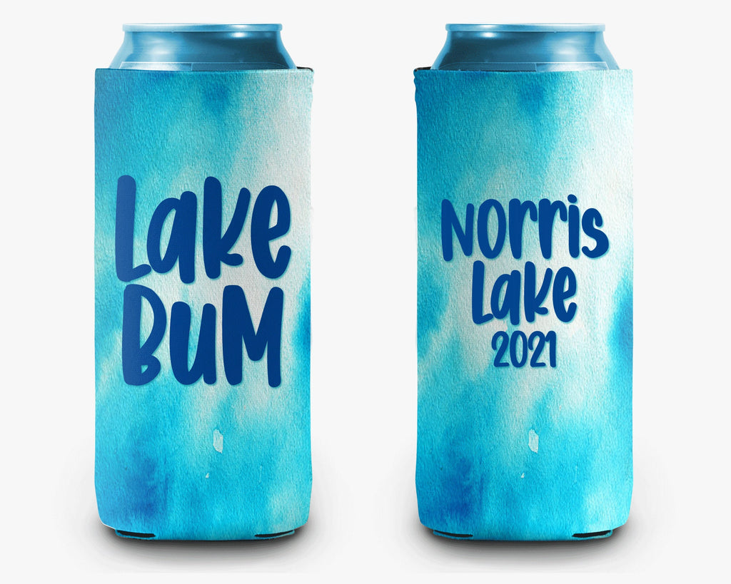 Lake Bum Can Cooler Lake Life Personalized Can Cooler Sleeve