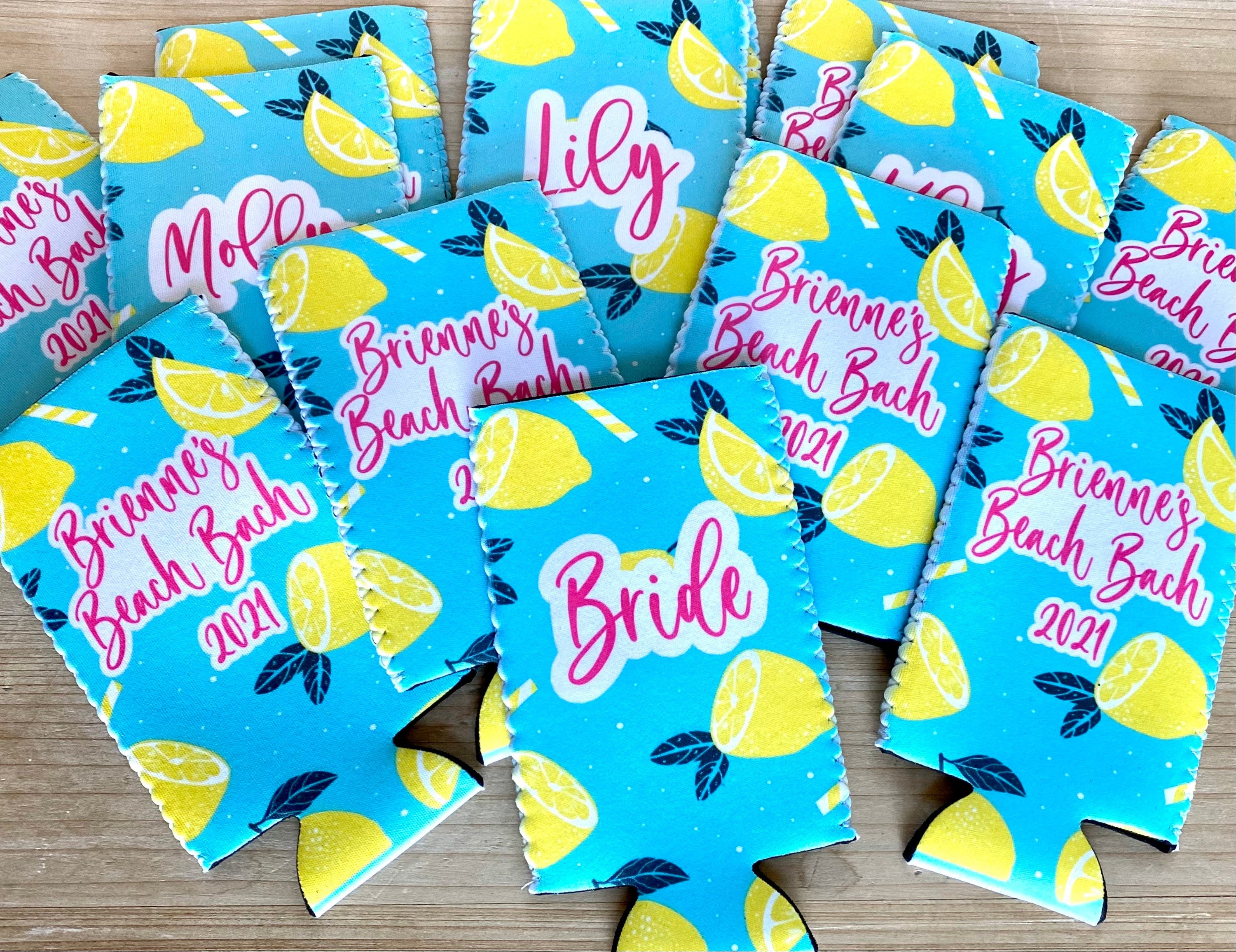 Lemon Slices Summer Can Cooler Personalized Can Cooler Sleeve