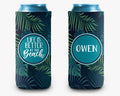 Palm Tree Life is Better at the Beach Can Cooler Vacation Personalized Can Cooler Sleeve