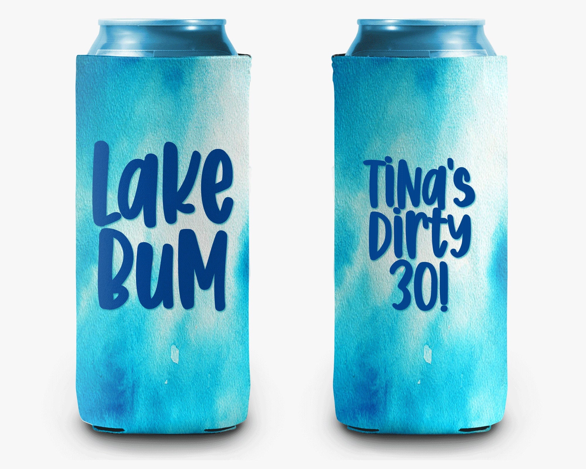 Lake Bum Can Cooler Lake Life Personalized Can Cooler Sleeve