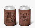 Cheers & Beers Birthday Can Cooler Party Huggers Personalized Can Cooler Sleeve