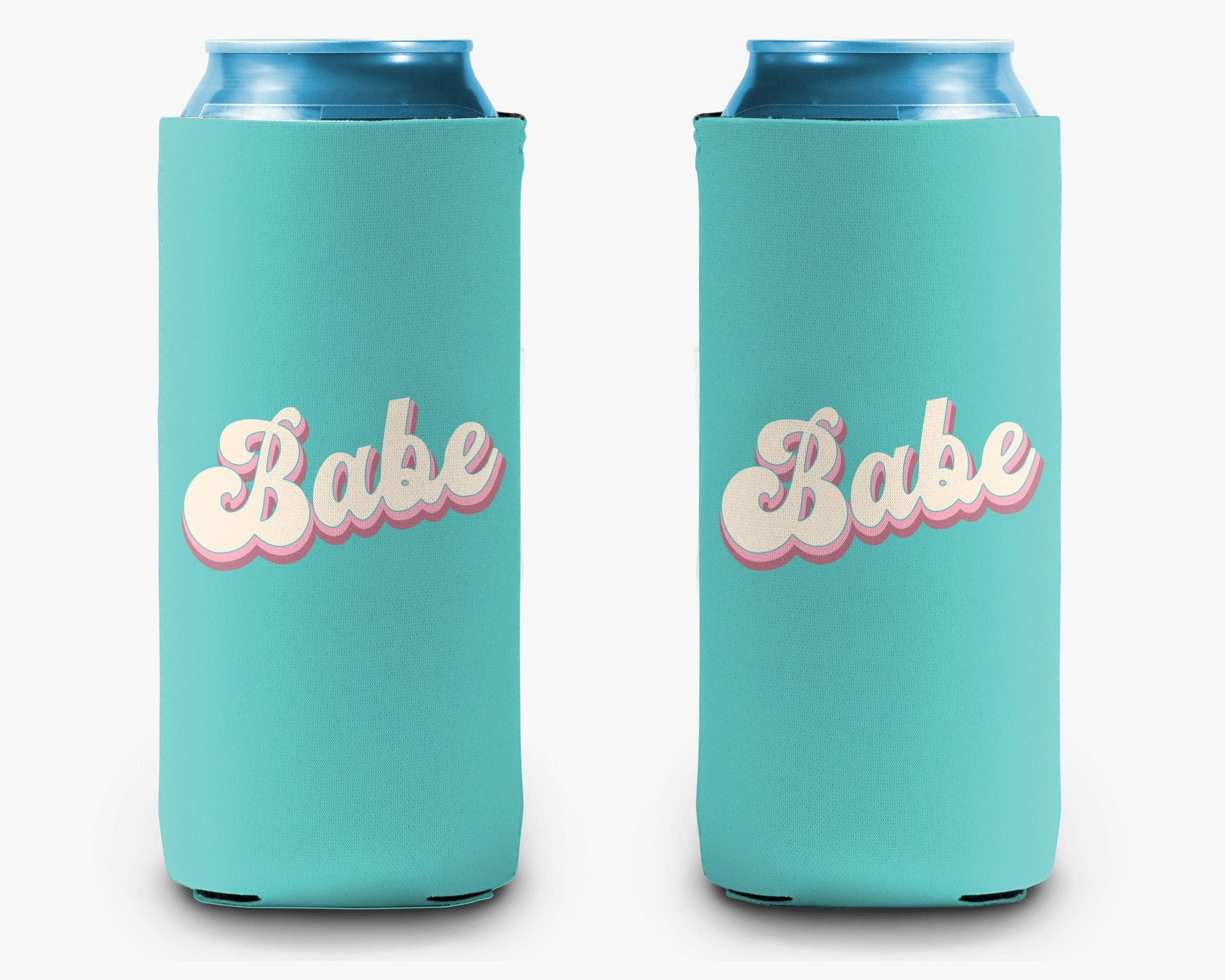 Bride Babe Bachelorette Party Can Cooler Bridal Party Personalized Can Cooler Sleeve