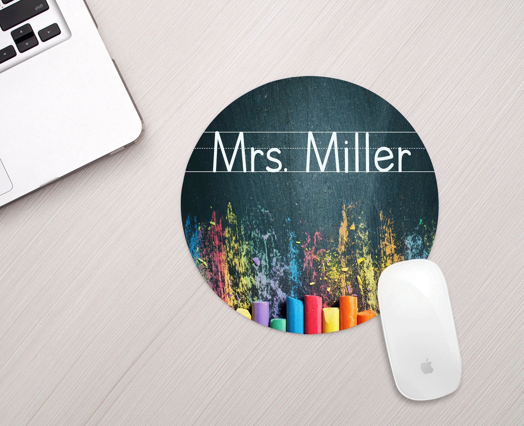 Personalized Chalkboard Mouse Pad Personalized Teacher Mousepad