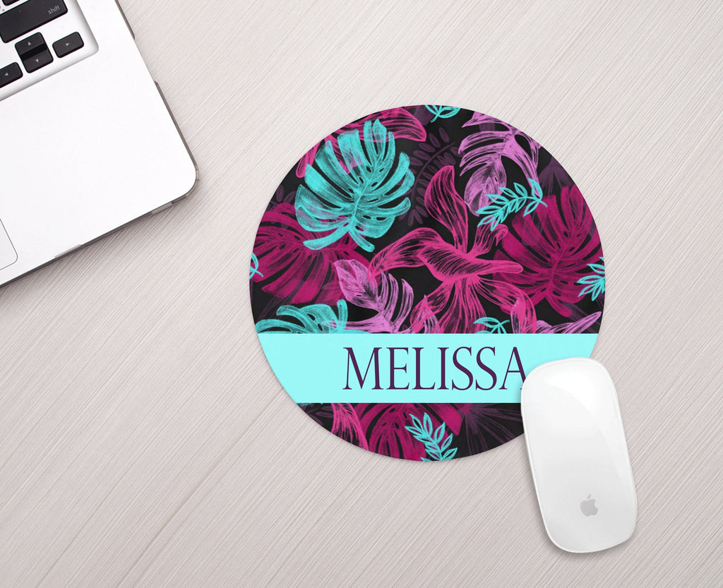 Personalized Tropical Garden Mouse Pad Personalized Palm Mousepad