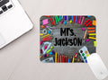 Personalized Art Supplies Mouse Pad Personalized Teacher Mousepad