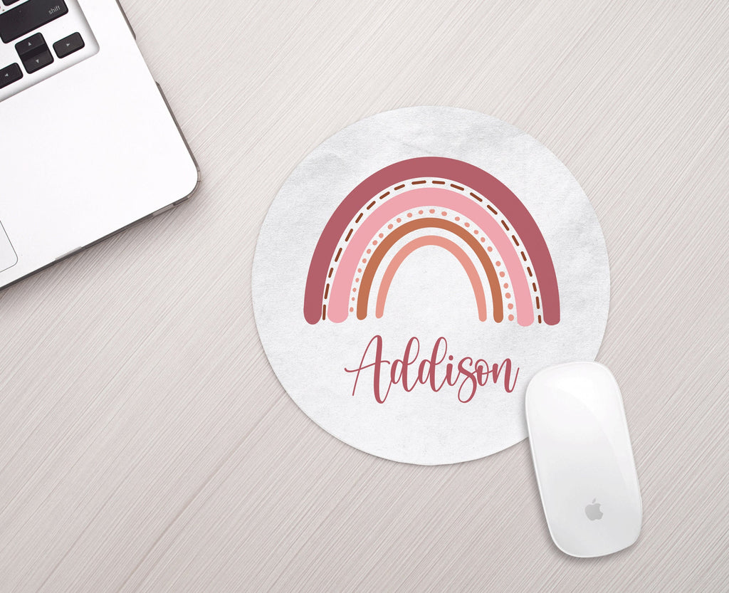 Personalized Mouse Pad Boho Rainbow Personalized Mousepad