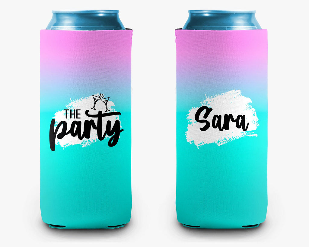 Wife of the Party The Party Bachelorette Party Can Cooler Bridal Party Personalized Can Cooler Sleeve