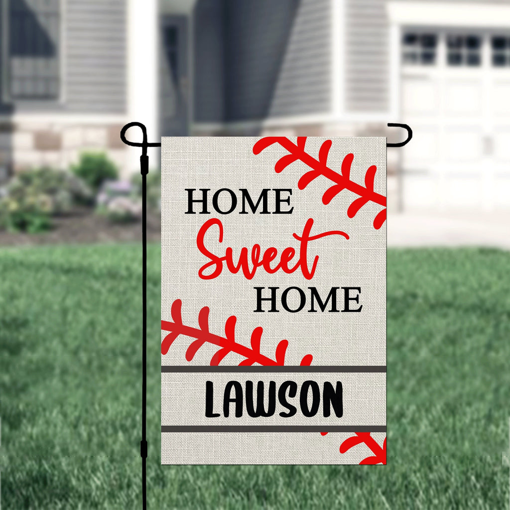 Personalized Baseball Custom Garden Flag Baseball Flag Garden Flag