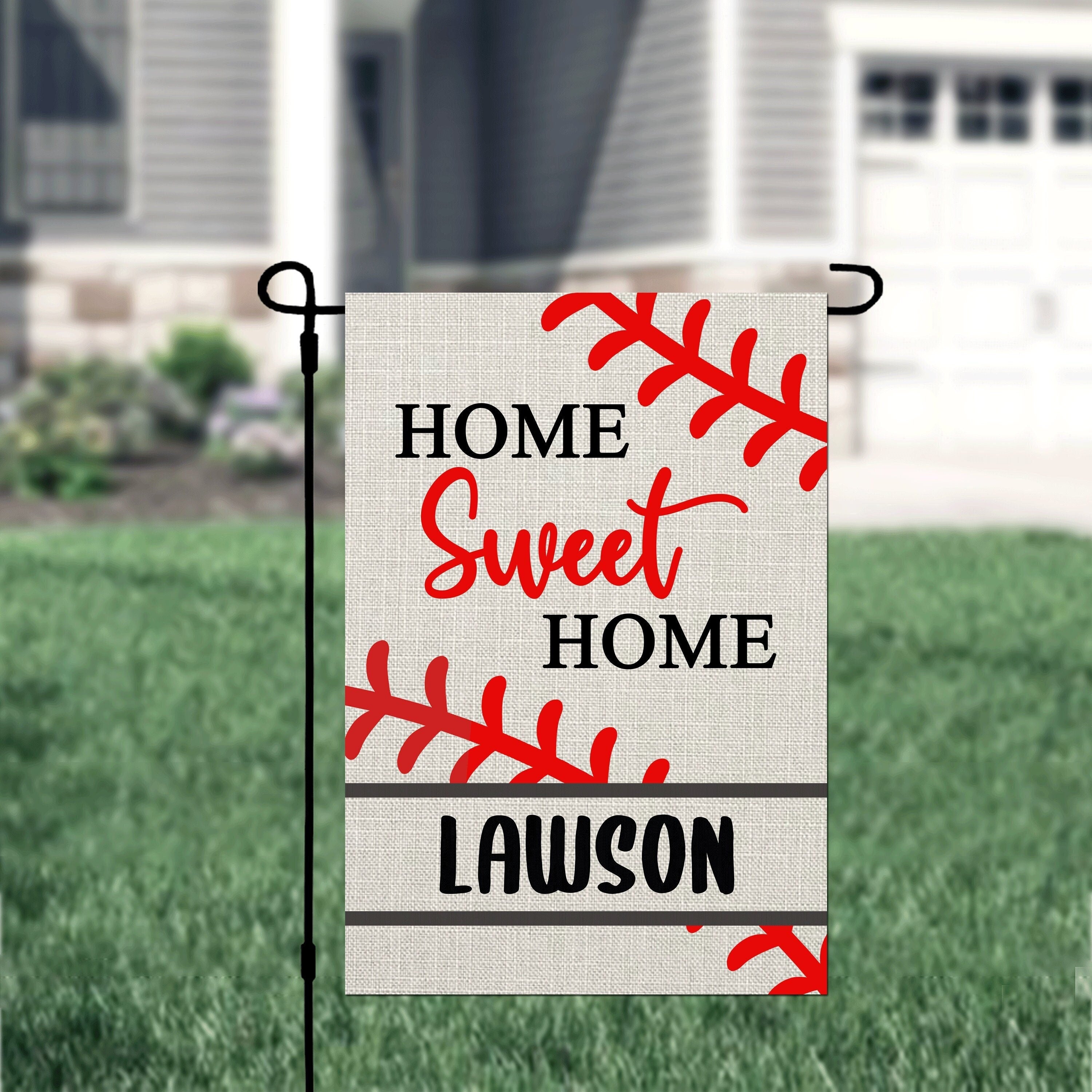 Personalized Baseball Custom Garden Flag Baseball Flag Garden Flag