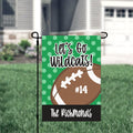 Football Green Polka Dot Personalized Garden Flag Custom Football Flag Garden Flag