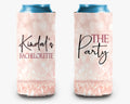 Wife of the Party The Party Bachelorette Party Can Cooler Rose Gold Confetti Bridal Party Personalized Can Cooler Sleeve