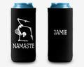 Yoga Skeleton Namaste Can Cooler Party Huggers Personalized Can Cooler Sleeve