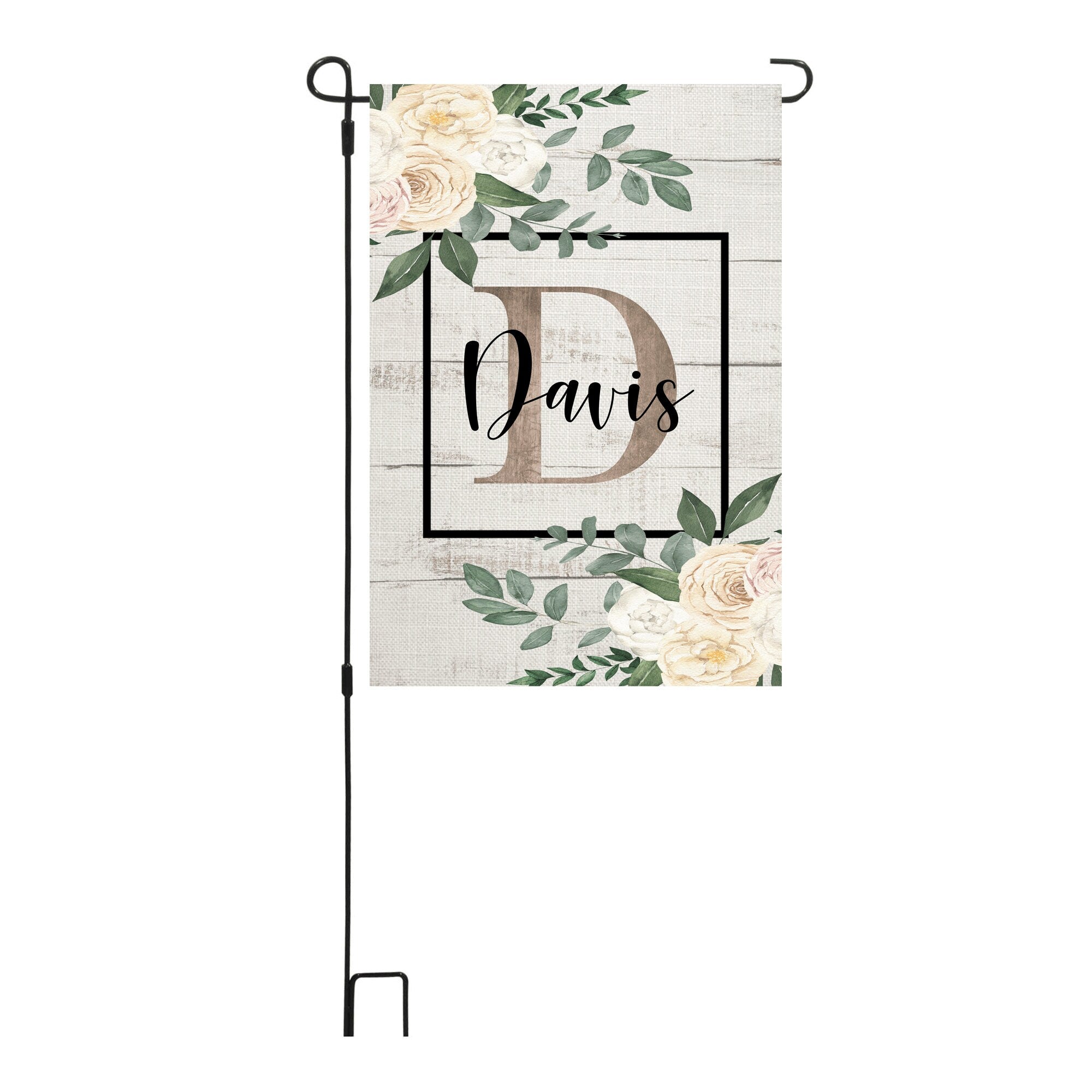 Personalized Welcome Garden Flag, Custom Farmhouse Garden Flag