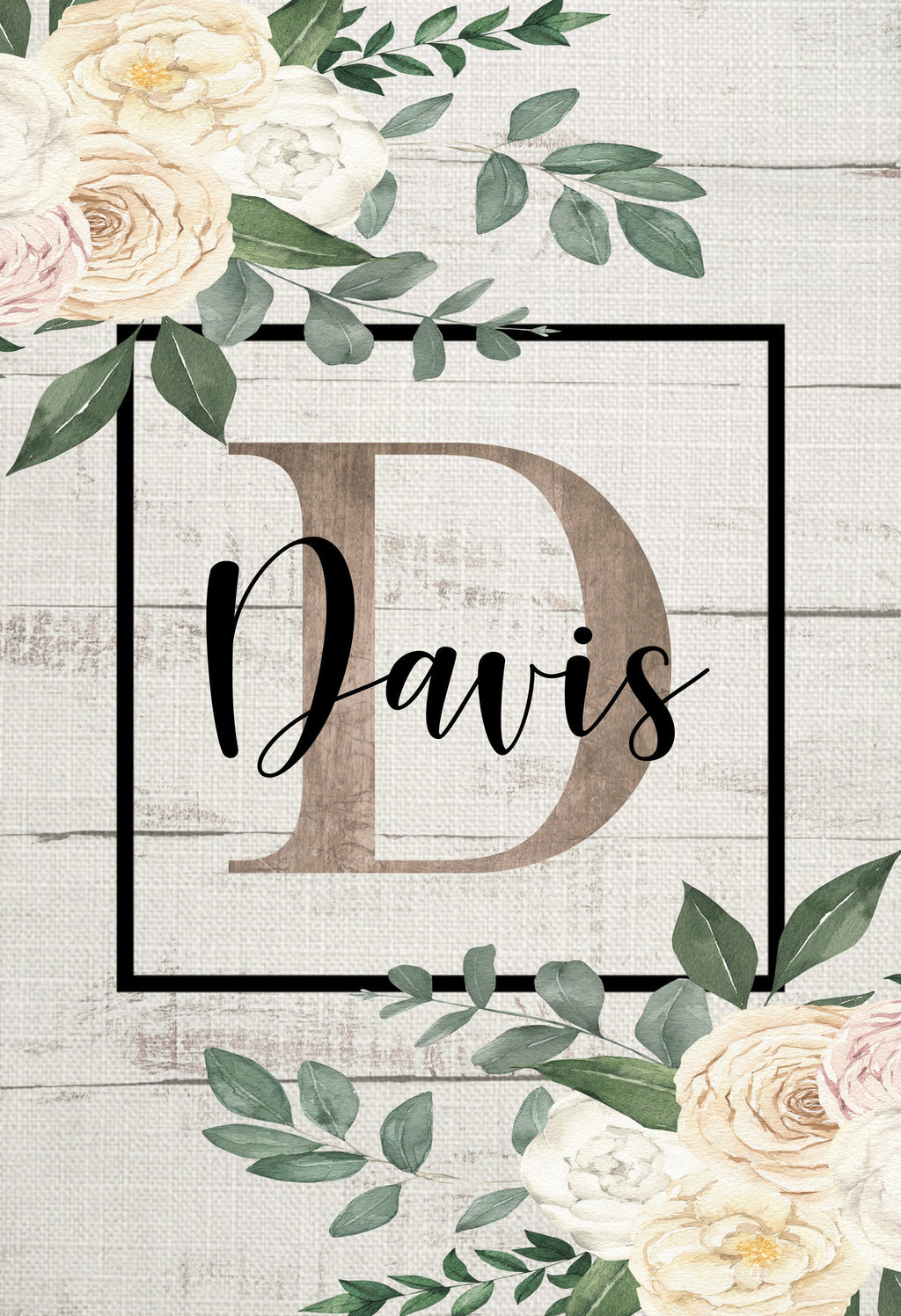 Personalized Welcome Garden Flag, Custom Farmhouse Garden Flag