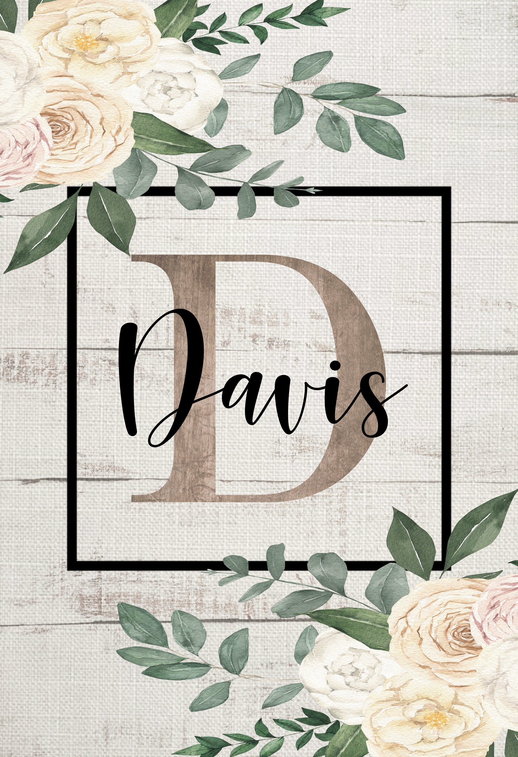 Personalized Welcome Garden Flag, Custom Farmhouse Garden Flag