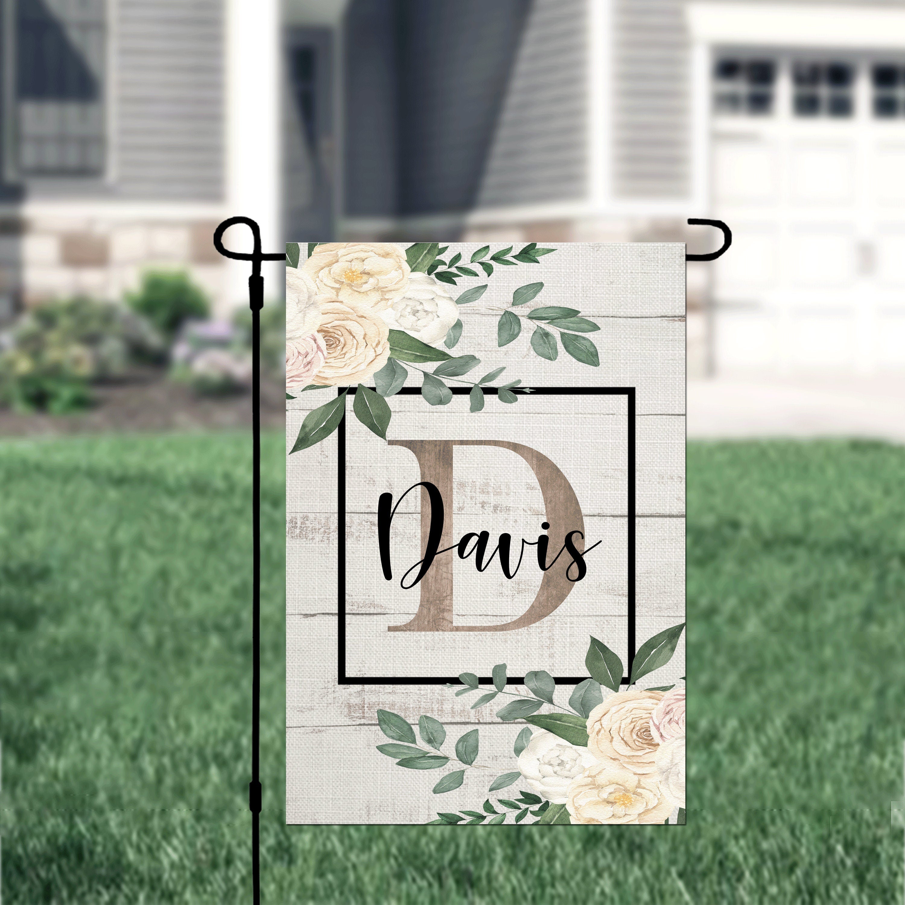 Personalized Welcome Garden Flag, Custom Farmhouse Garden Flag