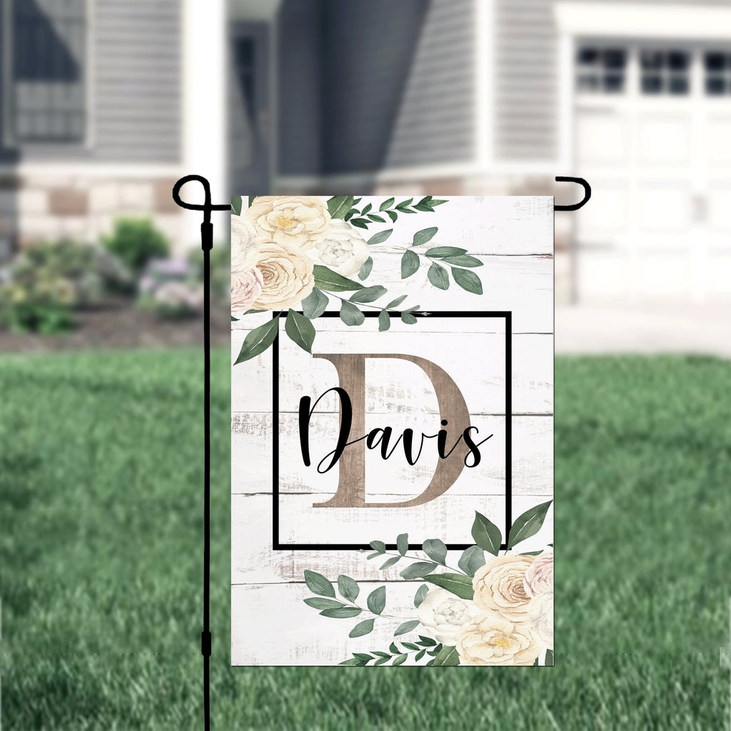 Personalized Welcome Garden Flag, Custom Farmhouse Garden Flag