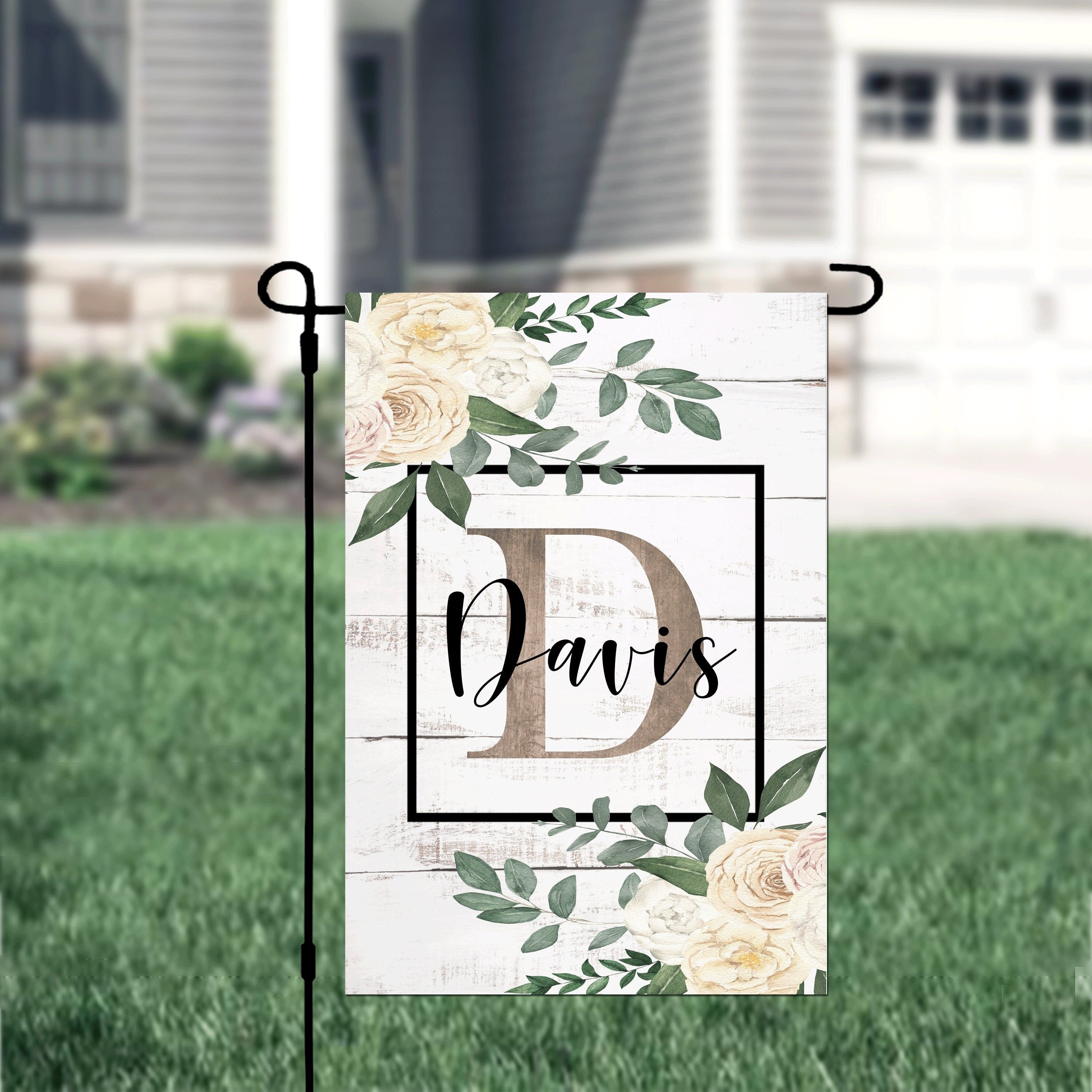 Personalized Welcome Garden Flag, Custom Farmhouse Garden Flag