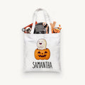 Personalized Cute Ghost Trick or Treat Bag, Personalized Halloween Bag ,Custom Kids Halloween Bag