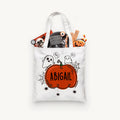 Personalized Pumpkin Ghost Trick or Treat Bag, Personalized Halloween Bag ,Custom Kids Halloween Bag
