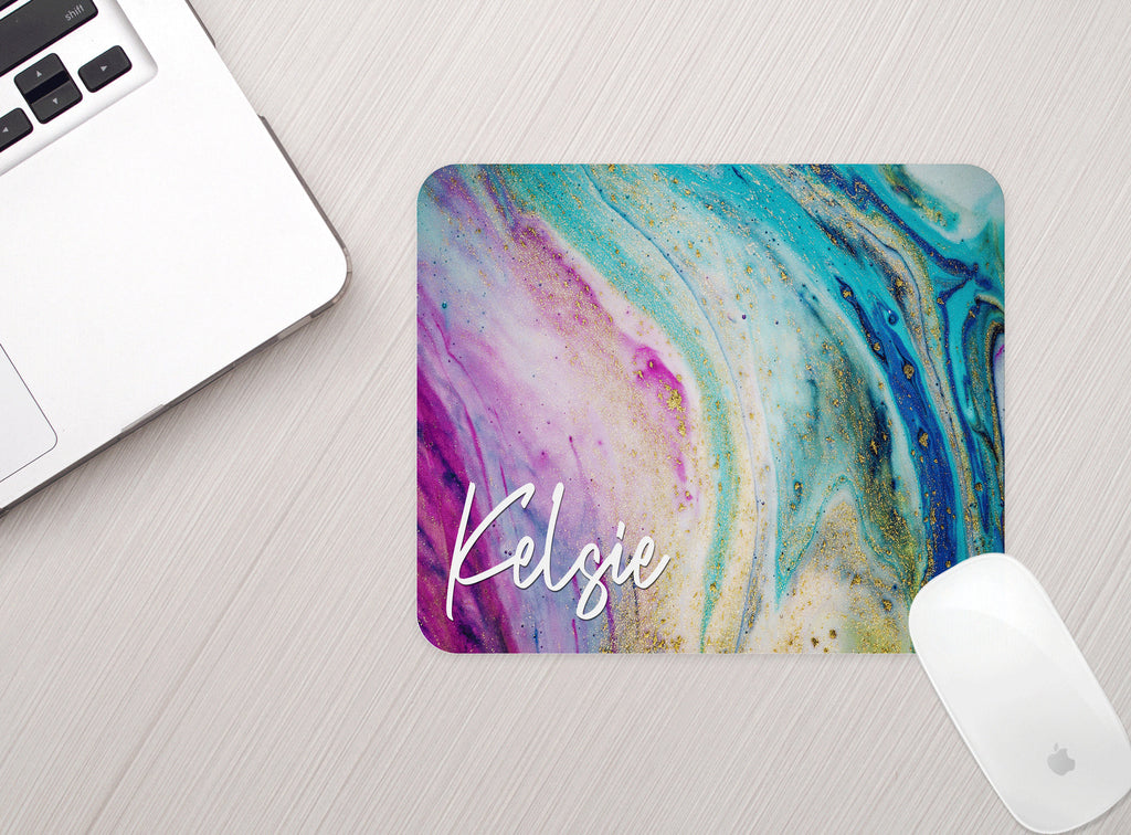 Personalized Mouse Pad Colorful Marble Personalized Mousepad