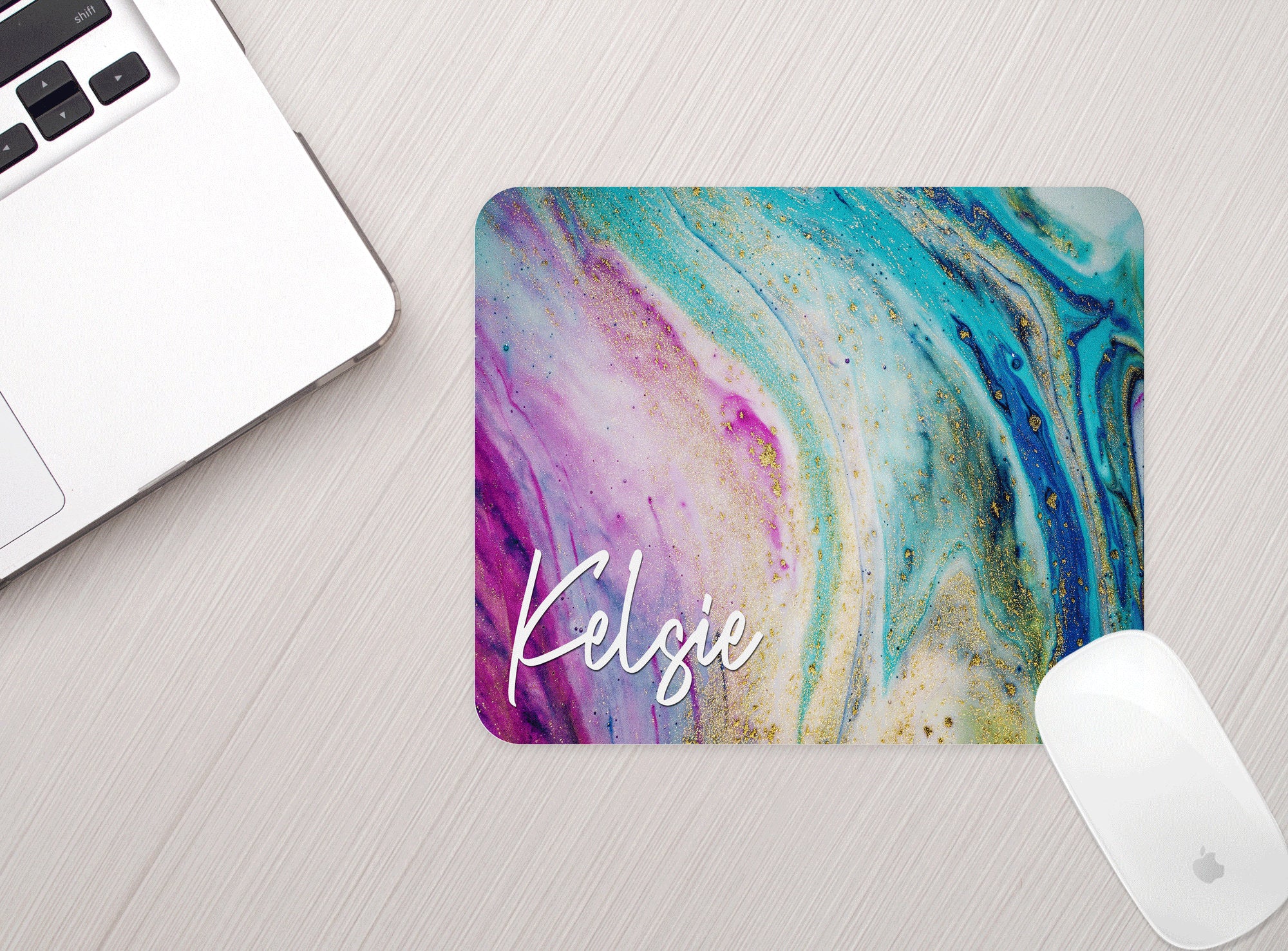 Personalized Mouse Pad Colorful Marble Personalized Mousepad