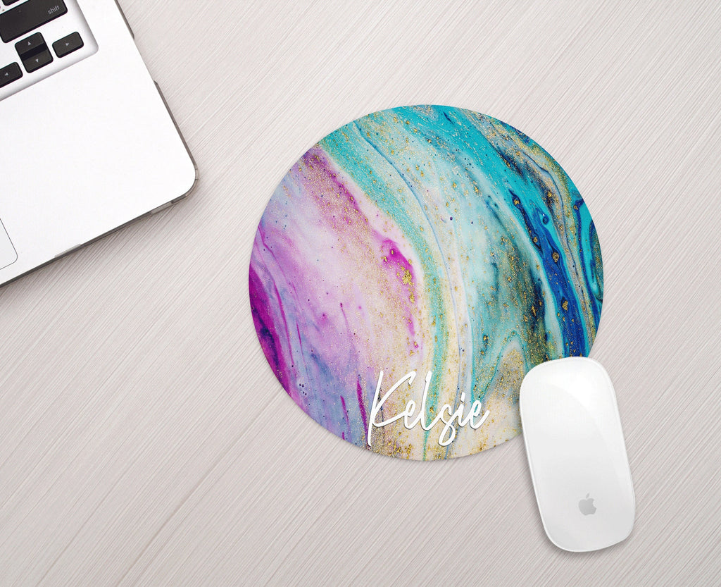 Personalized Mouse Pad Colorful Marble Personalized Mousepad