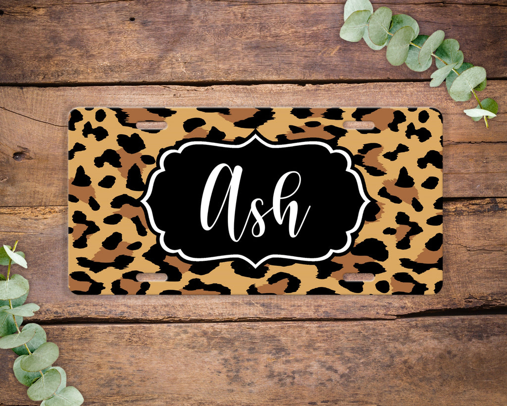 Animal Print License Plate , Name Vanity License Plate