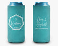Wedding Custom Can Cooler, Modern Wedding Can Cooler Favors, Personalized Can Cooler Sleeve