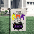 Halloween Witches Personalized Garden Flag Welcome Halloween Garden Flag