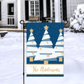 Winter Trees Personalized Garden Flag, Custom Holiday Garden Flag, Christmas Garden Flag